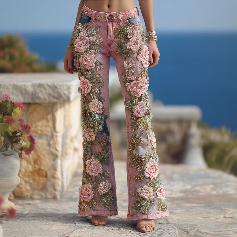 BELLA FLORAL BOHO JEANS