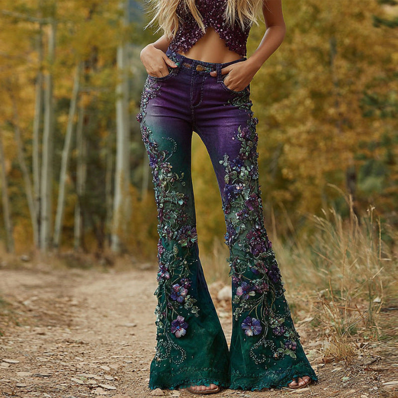 BELLA FLORAL BOHO JEANS
