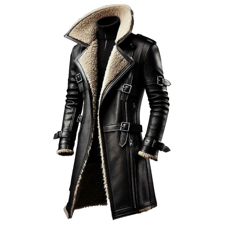MAXIMUS LEATHER LONG COAT