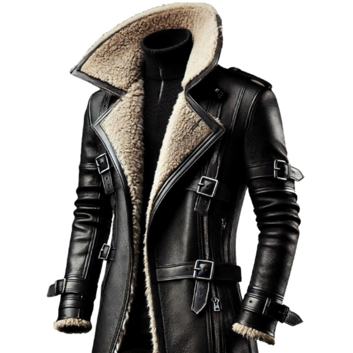 MAXIMUS LEATHER LONG COAT