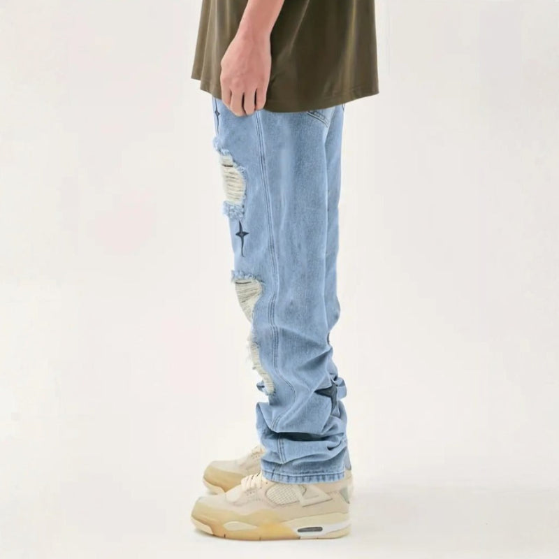 CAVELL RIPPED DENIM JEANS